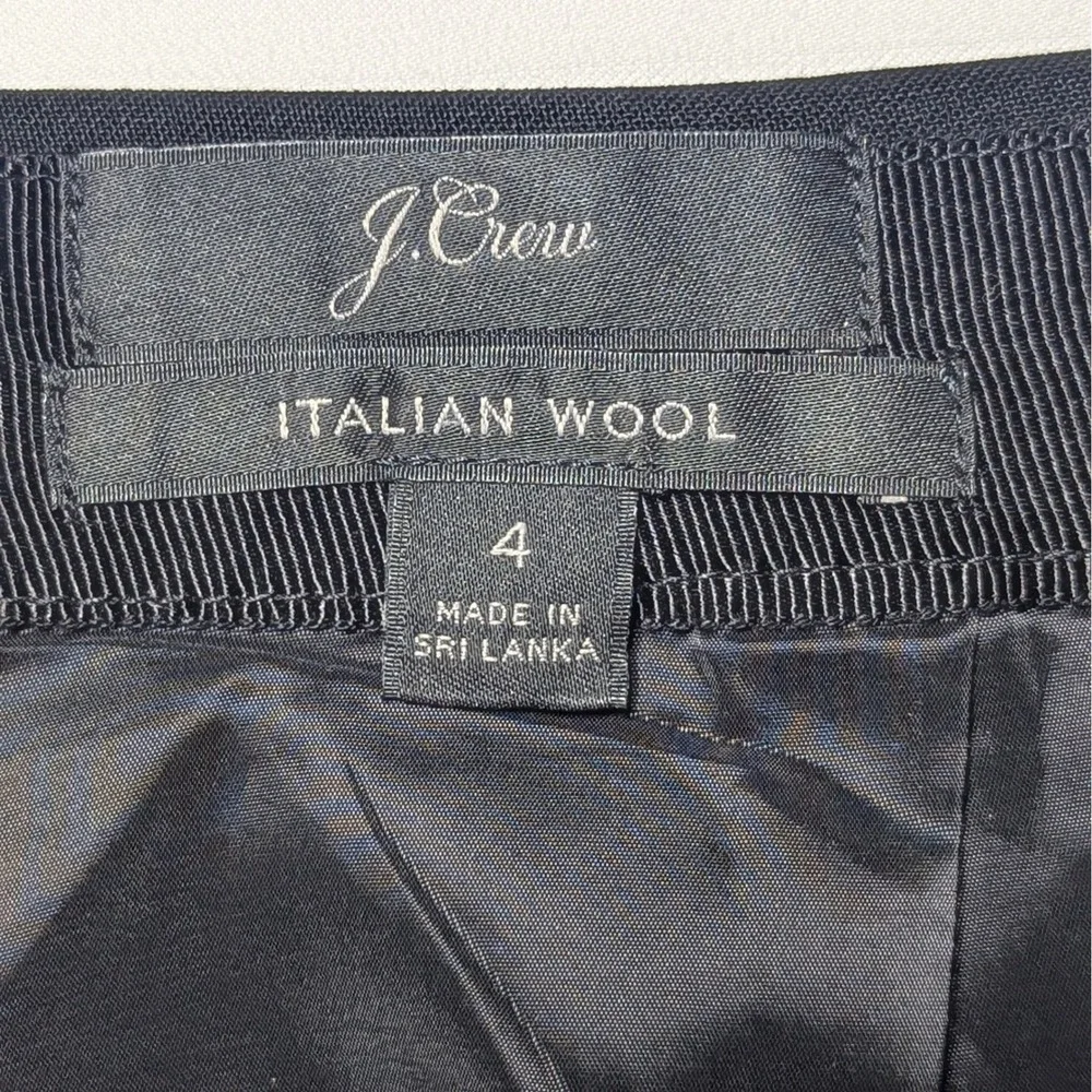 J.Crew Women‎ Italian Wool Blend Pencil Skirt 4 Black